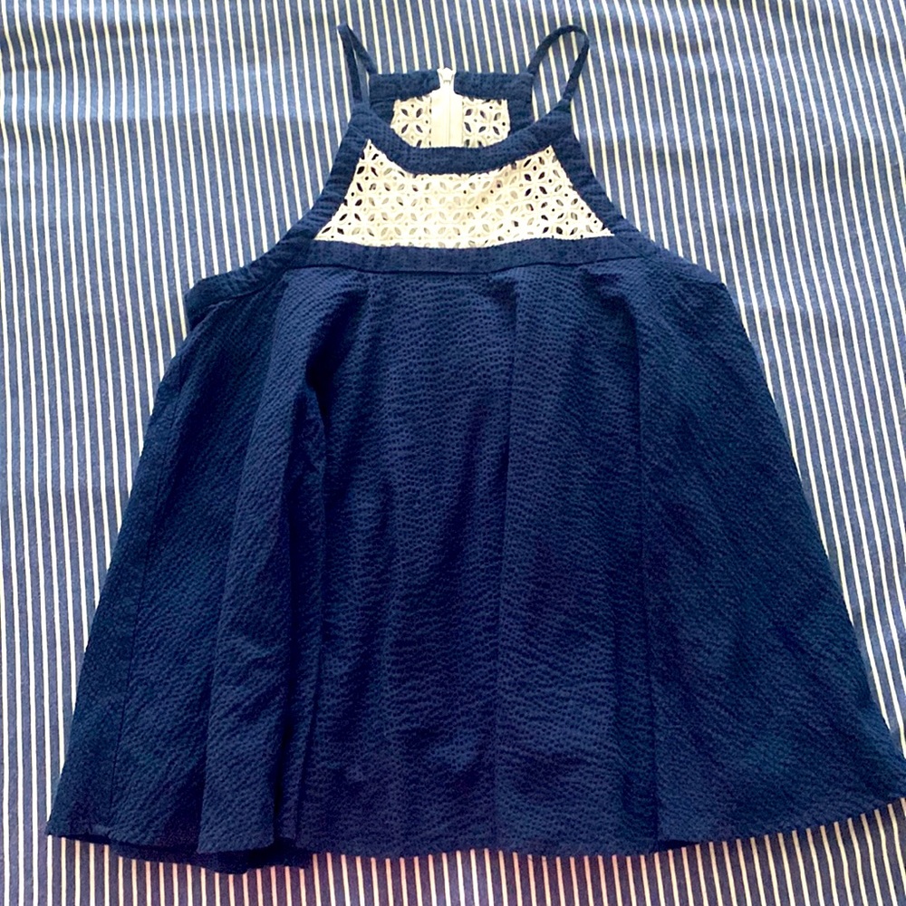 Lauren James Blue Flowy Top (Size S)